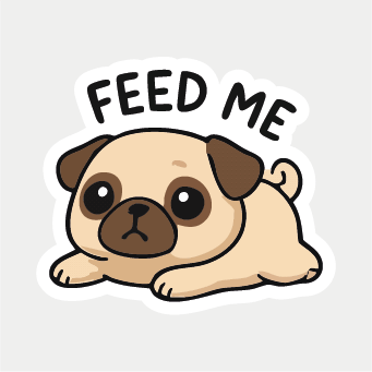 Feed Me Sticker