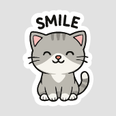 Smile Cat Sticker