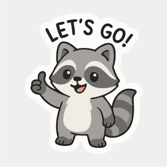 Let's Go Sticker
