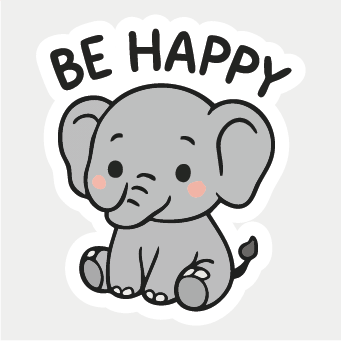 Be Happy Sticker