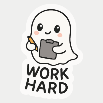 Work Hard Sticker